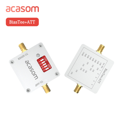 डिजिटल आरएफ एटेन्यूएटर समायोज्य 0-4Ghz 1-16dB बिजली की आपूर्ति के साथ आठ लाभ पूर्वाग्रह टी