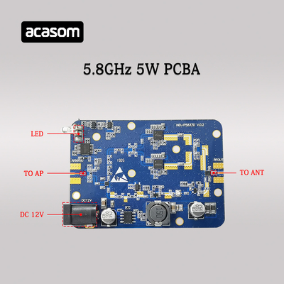 5.8GHz वाईफाई वायरलेस मॉड्यूल के लिए 5W आरएफ सिग्नल बूस्टर पीसीबी एम्पलीफायर घटक