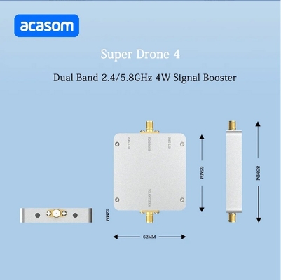 4W 36dBm डुअल बैंड ड्रोन एम्पलीफायर 2.4 5.8 GHz आरएक्स और टीएक्स डुअल चैनल आवृत्ति