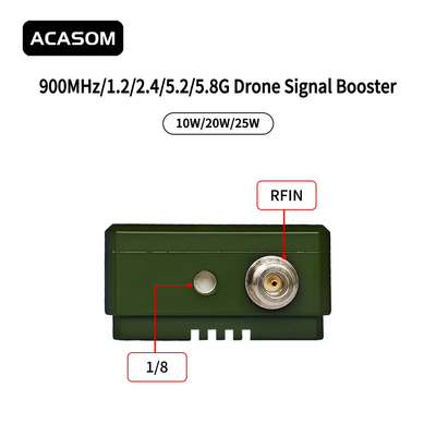 टिकाऊ 10W 20W 25W एफपीवी ड्रोन सिग्नल बूस्टर 900MHz से 5.8GHz तक