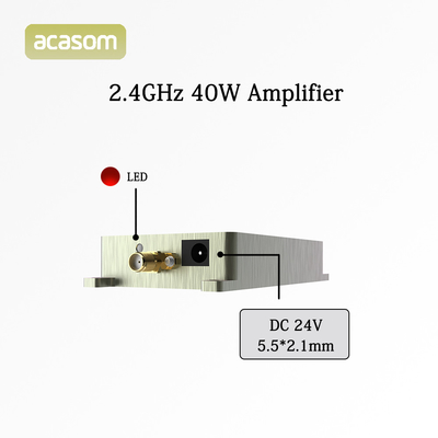 लंबी दूरी की उड़ानों के लिए 2.4G 40W 24V के साथ एल्यूमीनियम शेल एफपीवी एम्पलीफायर